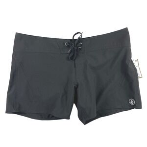 Volcom Simply Solid Boardshorts Men's Size 9 Black Swim Trunks NWT